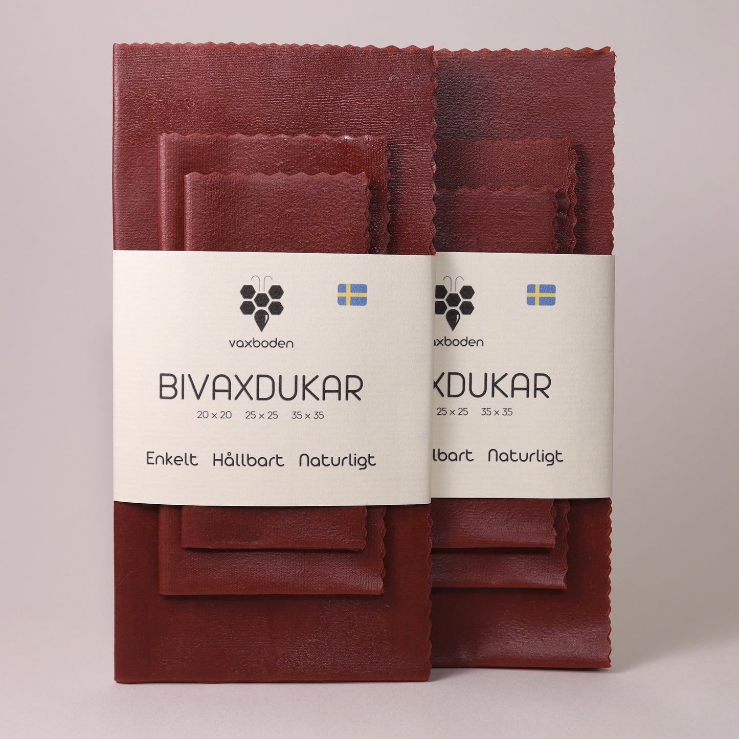 terracotta bivaxdukar köpa, framifrån två stycken