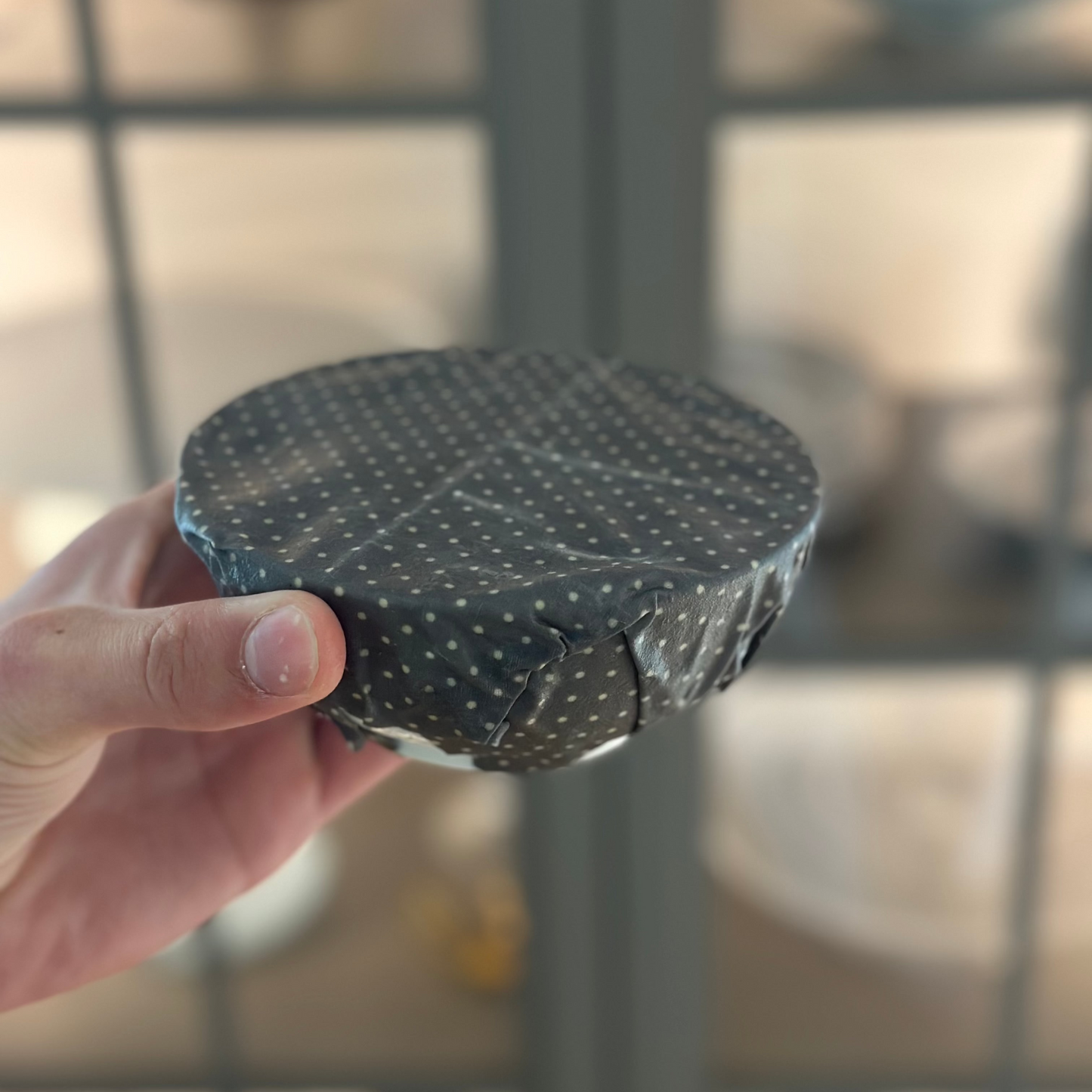 bivaxduk användning, skål snett ovanifrån